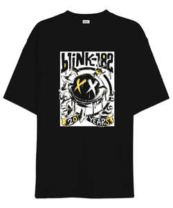 Blink 182 Blu V Siyah Oversize Unisex Tişört