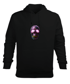 Blockchain Kafatası Erkek Kapüşonlu Hoodie Sweatshirt