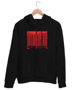 Blood Barcode - Barkod Siyah Unisex Kapşonlu Sweatshirt