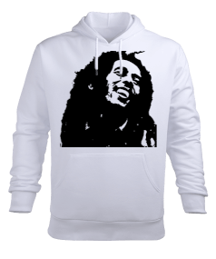 BOB MARLEY BASKILI ERKEK KAPŞONLU HOODİE SWEATSHİRT Erkek Kapüşonlu Hoodie Sweatshirt