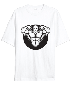 Bodybuilding Tasarım Baskılı Training Oversize Unisex Tişört