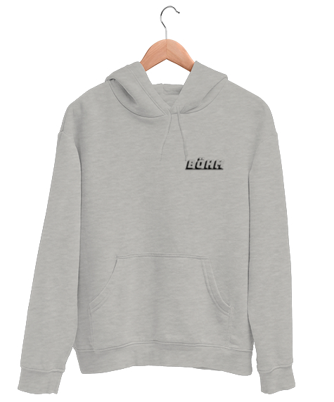 Tisho - BÖHM Gri Unisex Kapşonlu Sweatshirt