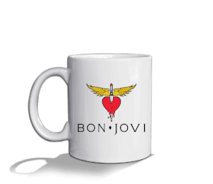 Bon Jovi Beyaz Kupa Bardak