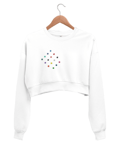 boncuk 1 Kadın Crop Sweatshirt