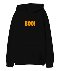 BOO Oversize Unisex Kapüşonlu Sweatshirt