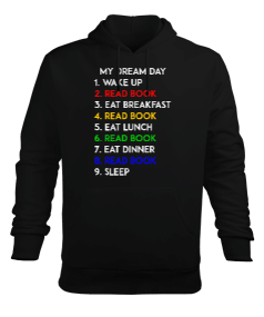 Bookworm Siyah TiNCiR Erkek Kapüşonlu Hoodie Sweatshirt