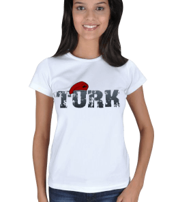 Bordobere ve Türk yazılı Kadın Tişört