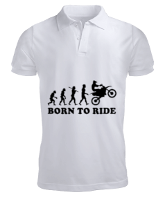 BORN TO RIDE erkek kısa kollu polo yaka t-shirt Erkek Kısa Kol Polo Yaka