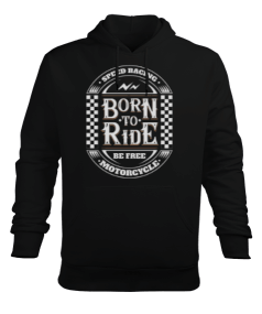 Born To Ride Tasarım Erkek Kapüşonlu Hoodie Sweatshirt
