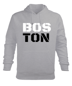 Boston Erkek Kapüşonlu Hoodie Sweatshirt