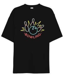 Bowling v2 Siyah Oversize Unisex Tişört