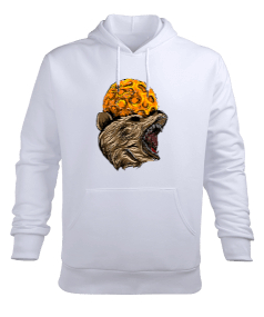 Bozayı ay manzarası Erkek Kapüşonlu Hoodie Sweatshirt