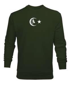 Bozkurt Türkiye Haki Yeşili Erkek Sweatshirt