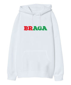 Braga Oversize Unisex Kapüşonlu Sweatshirt