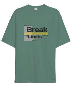 Break Limits - Sınırları Yık Çağla Yeşili Oversize Unisex Tişört