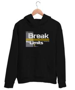 Break Limits - Sınırları Yık Siyah Unisex Kapşonlu Sweatshirt