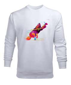 Breakdance Tasarım Baskılı Erkek Sweatshirt