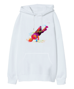 Breakdance Tasarım Baskılı Oversize Unisex Kapüşonlu Sweatshirt