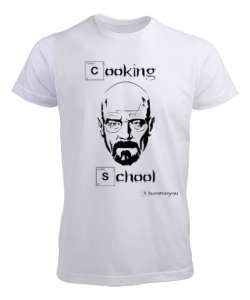 Breaking Bad Cooking School Beyaz Erkek Tişört