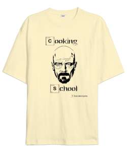 Breaking Bad Cooking School Krem Oversize Unisex Tişört