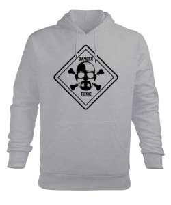 Breaking Bad - Skull Danger Toxic Gri Erkek Kapüşonlu Hoodie Sweatshirt