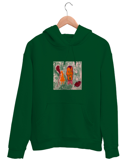 Tisho - Broken Heart Çimen Yeşili Unisex Kapşonlu Sweatshirt