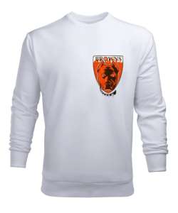 Browns pitbul Beyaz Erkek Sweatshirt