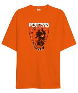 Browns pitbul Turuncu Oversize Unisex Tişört