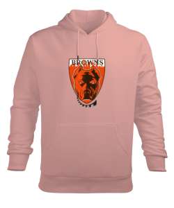 Browns pitbul Yavru Ağzı Erkek Kapüşonlu Hoodie Sweatshirt