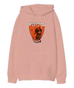 Browns pitbul Yavru Ağzı Oversize Unisex Kapüşonlu Sweatshirt