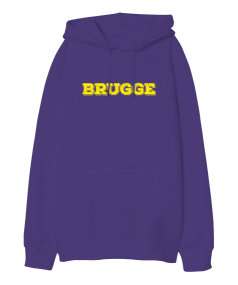 Brugge Oversize Unisex Kapüşonlu Sweatshirt