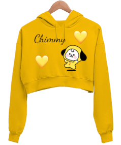 Bt21 Kadın Crop Hoodie Kapüşonlu Sweatshirt