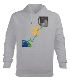 BTC Baskılı Erkek Kapüşonlu Hoodie Sweatshirt