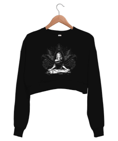 Buddha Woman Yoga Kadın Crop Sweatshirt