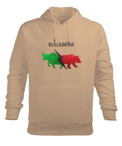 Bull and Bear Pastel v1H Camel Erkek Kapüşonlu Hoodie Sweatshirt