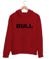 BULL Kırmızı Unisex Kapşonlu Sweatshirt - Thumbnail