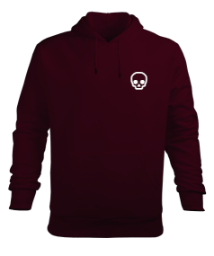 Burning Skull Erkek Kapüşonlu Hoodie Sweatshirt