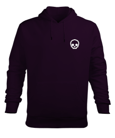 Burning Skull Erkek Kapüşonlu Hoodie Sweatshirt