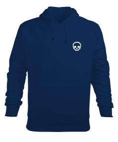 Burning Skull Erkek Kapüşonlu Hoodie Sweatshirt