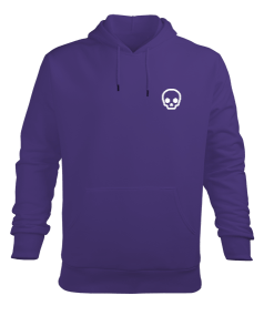 Burning Skull Erkek Kapüşonlu Hoodie Sweatshirt