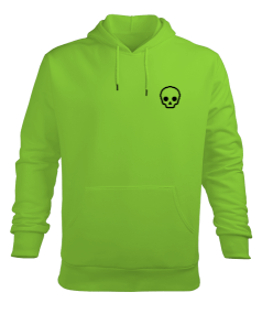 Burning Skull Erkek Kapüşonlu Hoodie Sweatshirt