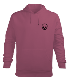 Burning Skull Erkek Kapüşonlu Hoodie Sweatshirt