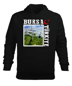 bursa şehir,Türkiye,Türkiye bayrağı. Erkek Kapüşonlu Hoodie Sweatshirt