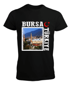 bursa şehir,Türkiye,Türkiye bayrağı. Erkek Tişört