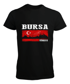 bursa şehir,Türkiye,Türkiye bayrağı. Erkek Tişört