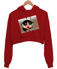 buttercup Kadın Crop Hoodie Kapüşonlu Sweatshirt