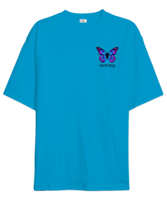 BUTTERFLY Baskılı Oversize Unisex Tişört