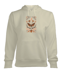 Butterfly Kadın Kapşonlu Hoodie Sweatshirt