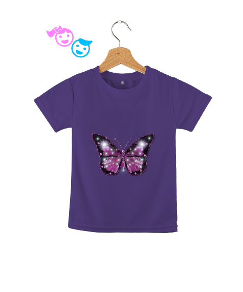 Butterfly Mor Çocuk Unisex