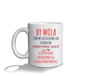 BY MOLA Beyaz Kupa Bardak